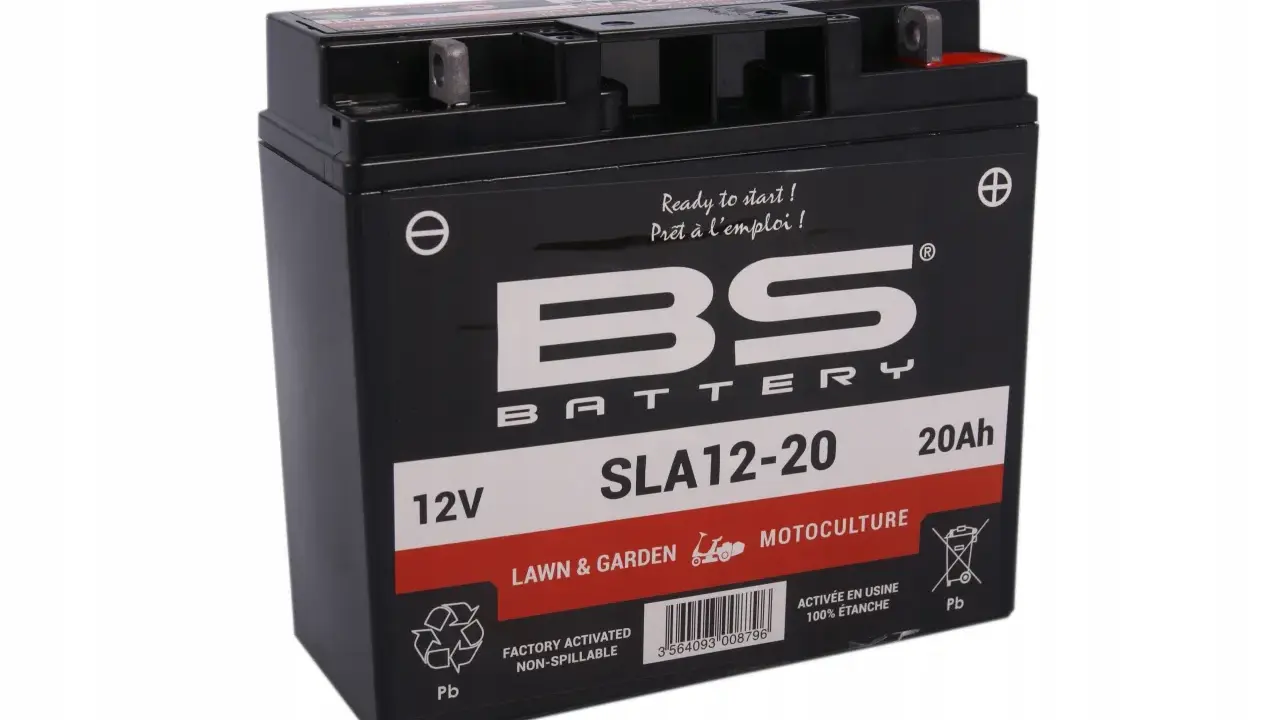 Akumulator BS SLA12-20 12V 20Ah do traktorka kosiarki. Czy żelowy czy zwykły? Ten jest "factory activated, non-spillable".