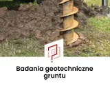 Wiertnica geotechniczna w ziemi, badanie gruntu.