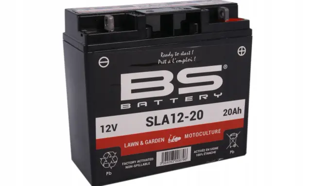 Akumulator BS SLA12-20 12V 20Ah do traktorka kosiarki. Czy żelowy czy zwykły? Ten jest "factory activated, non-spillable".